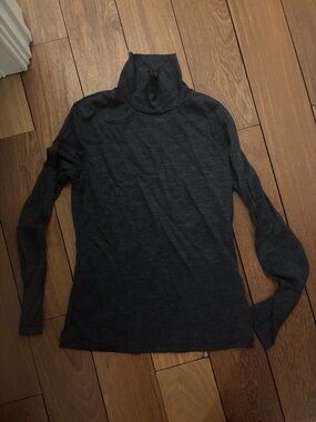 Theory Classic Long Sleeve Turtleneck - Dark Charcoal size small